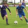 Yannick Keiß (rechts) erzielte Langerringens 1:0 gegen den SV Schwabegg.