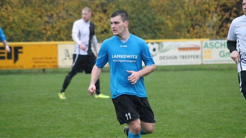 Patrick Böhme (hier gegen Beilrode) führt die Torschützenliste an