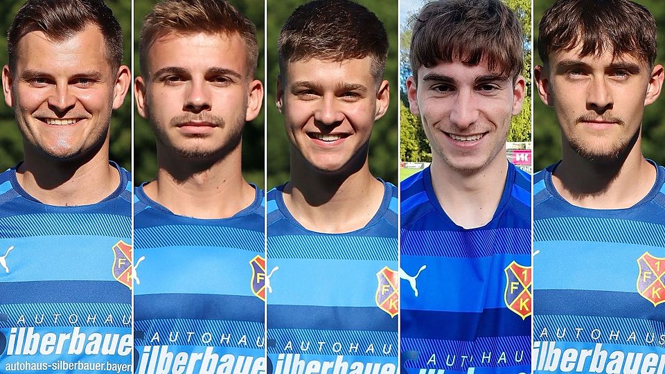 Spielen auch nächste Saison für den 1. FC Bad Kötzting (von links): Felix Baumannm, Jeremias Burkhardt, Bastian Irrgang, Jonathan Auburger und Lukas Weidlich.