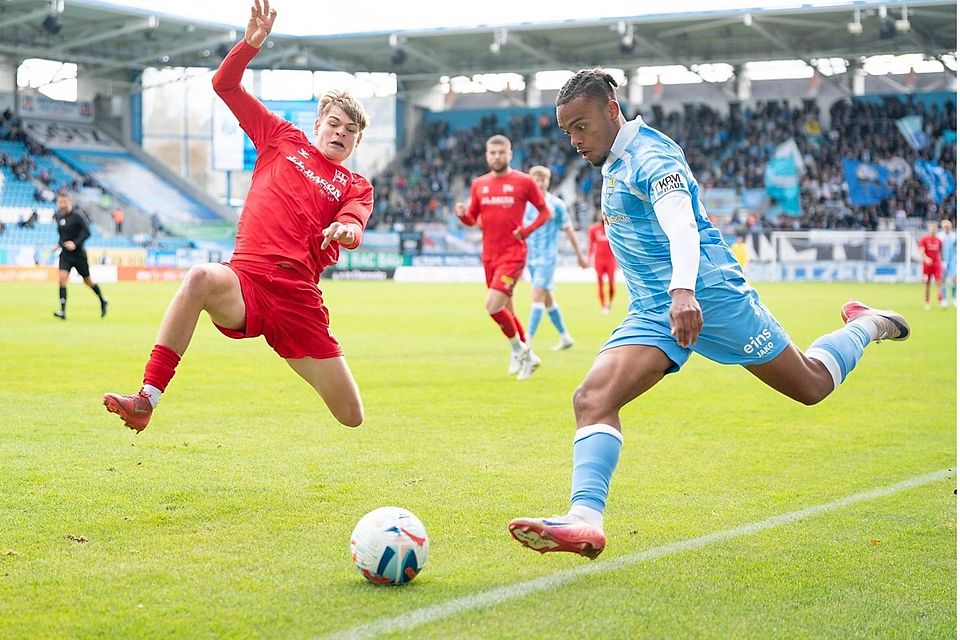 Dynamisch: Martial Ekui überzeugt bislang beim Chemnitzer FC.