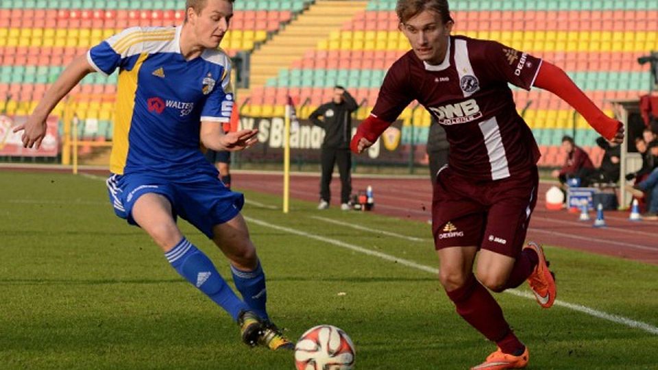 Lukas Novy (r.) wechselt vom BFC Dynamo nach Magdeburg. Foto: Christoph Lehner