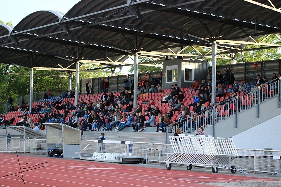 Die schöne Tribüne des Helmut-Schön-Sportparks könnte noch ein paar Zuschauer mehr vertragenArchivfoto: Jan Henz