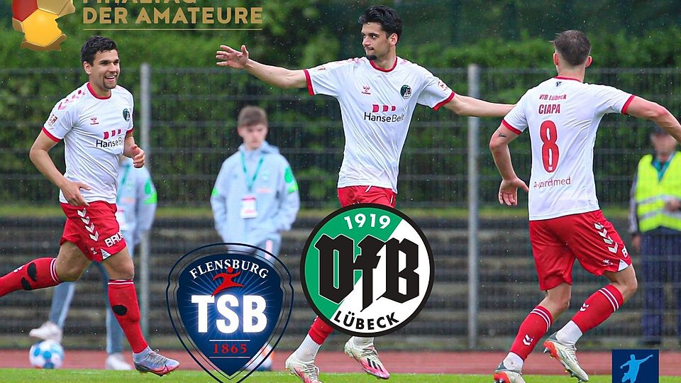 Am Samstag am Finaltag der Amateure im Einsatz: Der TSB Flensburg und der VfB Lübeck (weiß-rot).
