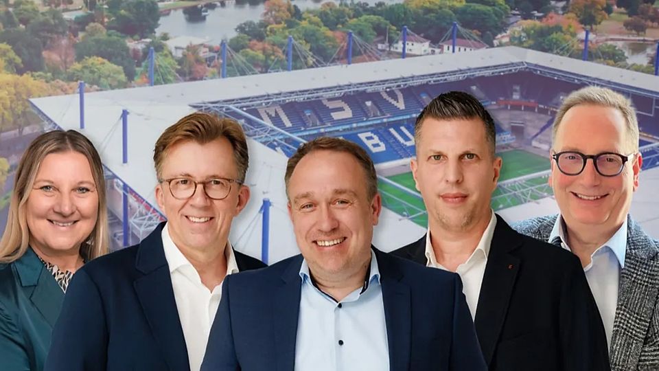 Veronika Henschel-Grontzki, Ralf Raddue, Dirk Broska, Thomas Immel und Dirk Recke (v.l.n.r) kandidieren als Team Verantwortung für den MSV-Vorsitz