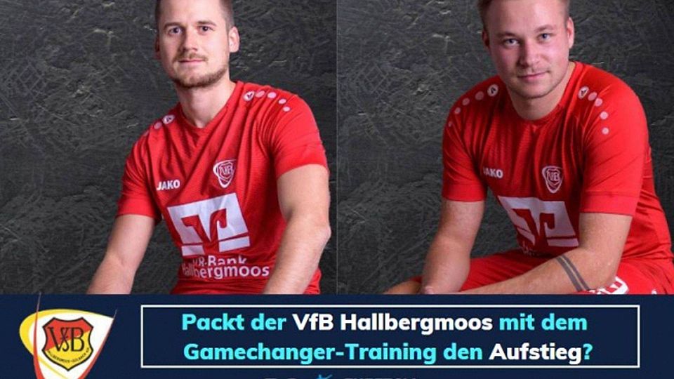 Andreas Giglberger und Florian Schrödl wollen mit dem VfB Hallbergmoos in die Bayernliga.
