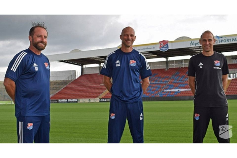 Das neue Trainer-Trio der SpVgg Unterhaching.