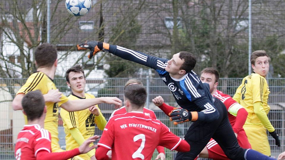 Hielt seinen Kasten sauber: Torhüter Niklas Rentschler vom VfR Pfaffenweiler | Archivfoto: Benedikt Hecht