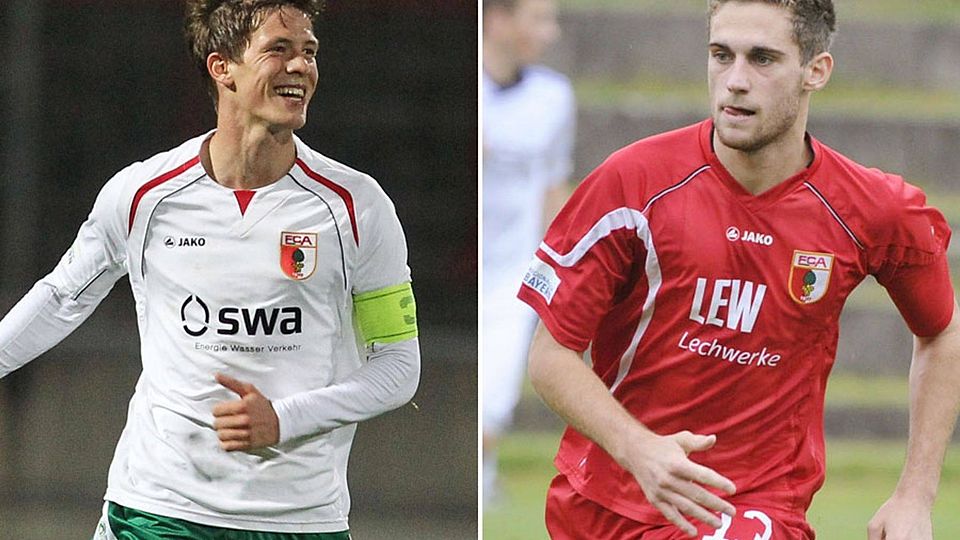 Mit Moritz Nebel (links) und Maximilian Löw (rechts) hat der FV Illertissen zwei Talente vom FC Augsburg II unter Vertrag genommen.   F.: Pressefoto Eibner
