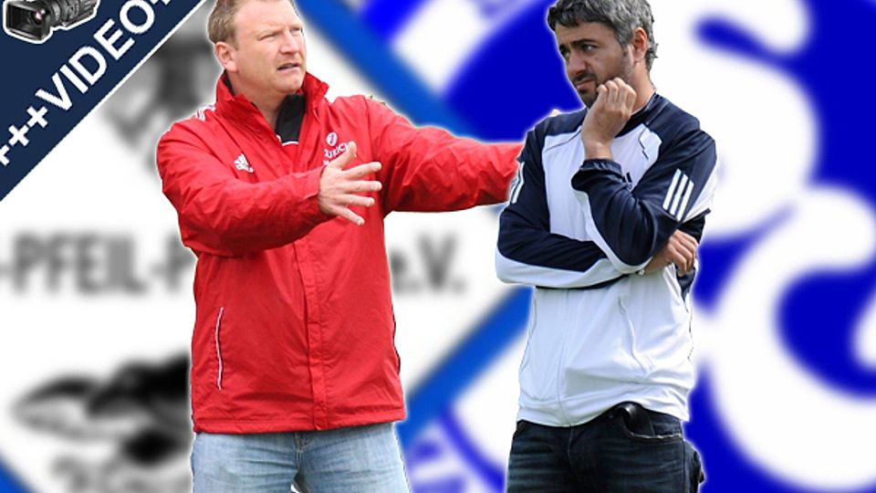 ASN-Coach Frey (links) will am Sonntag SC-Trainer Serdar Dinc ärgern. (F.: Zink / Montage: FuPa)