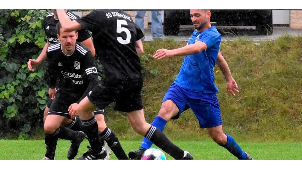  Bereits am Freitagabend startet die SG Schwalmtal in die nächste Partie gegen Klein-Linden. Hier die Spieler in der letzten Partie gegen die FSG Homberg/Ober-Ofleiden. (Archivbild) © Zinn 