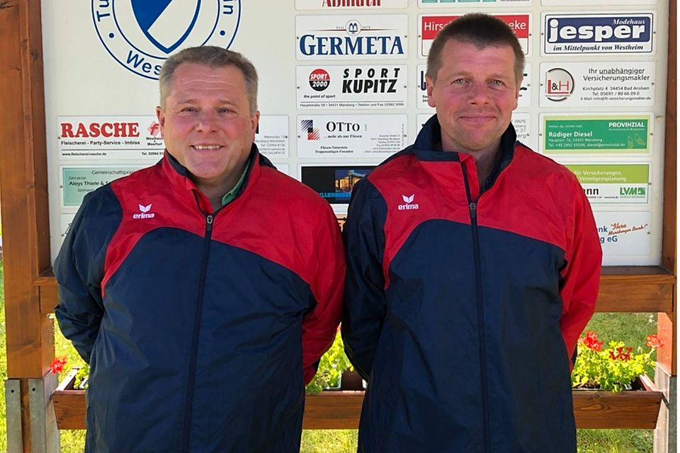 Trainer-Duo beim FC Westheim-Oesdorf 06 e.V. v.l. Klaus Hansmann, Hubert Lohoff