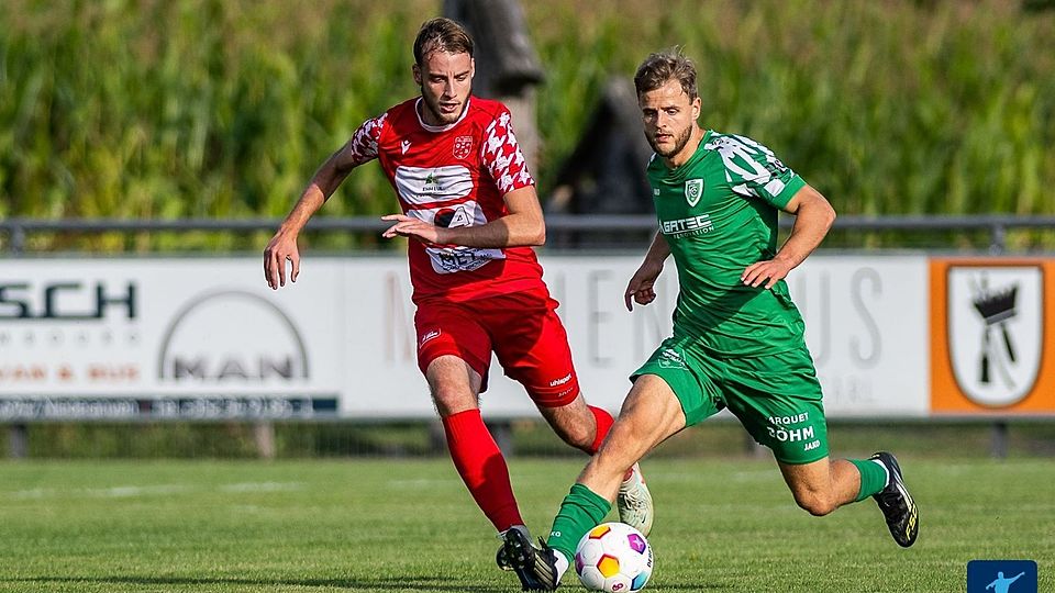 Biwer (in grün) spielt am Samstag in Tetingen (rot) um den direkten Aufstieg