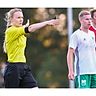 Da geht’s lang: die Osnabrücker Schiedsrichterin Daria Hunfeld im Bezirkspokal-Spiel Belm gegen Ankum.