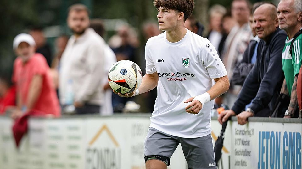 Fußball; Saison 2025/26; Landesliga; Samuel Spieß vom TSV Murnau im Heimspiel gegen den SV Aubing am 27. Juli 2025