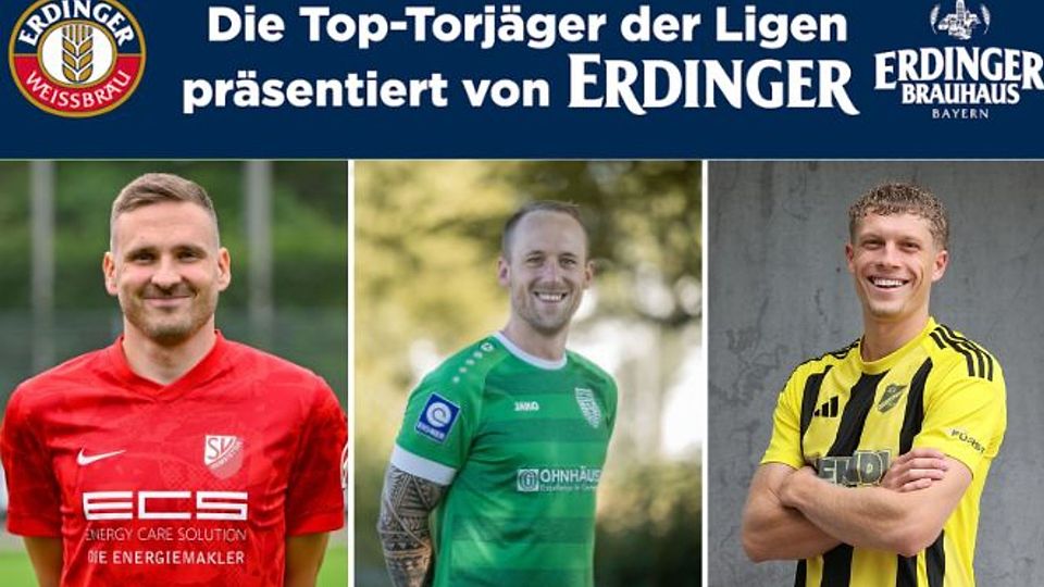 Simon Gruber vom TSV Nördlingen (M.) hat mit Lukas Riglewski (li.), Jonas Kronbichler (r.) und Raffael Ascher drei Verfolger im Nacken.