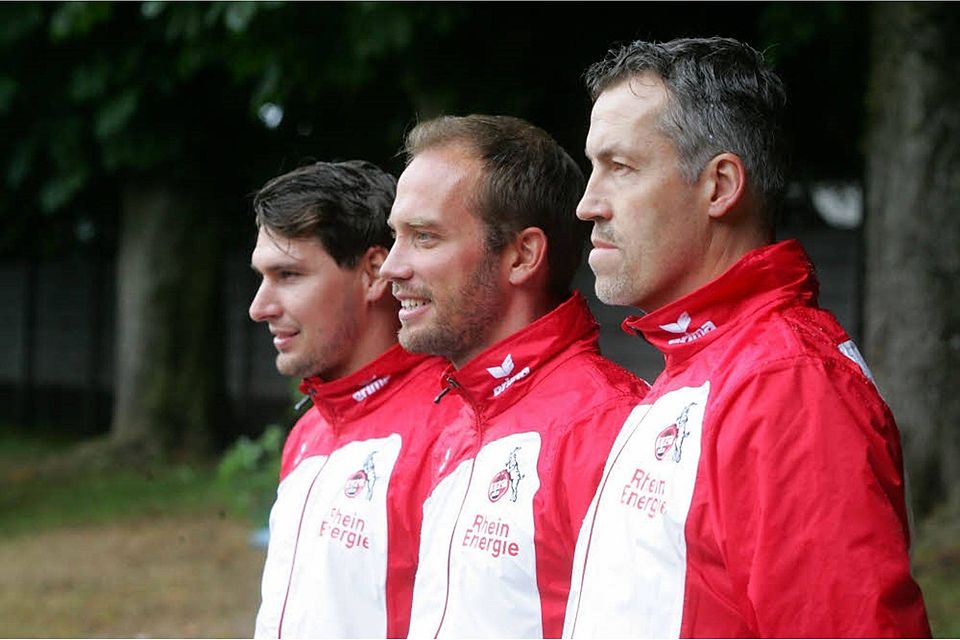 Aus dem Trainer-Trio mit Patrick Helmes und Martin Heck (von links) wird Uwe Grauer (rechts) ausscheiden - Foto: Dahmen