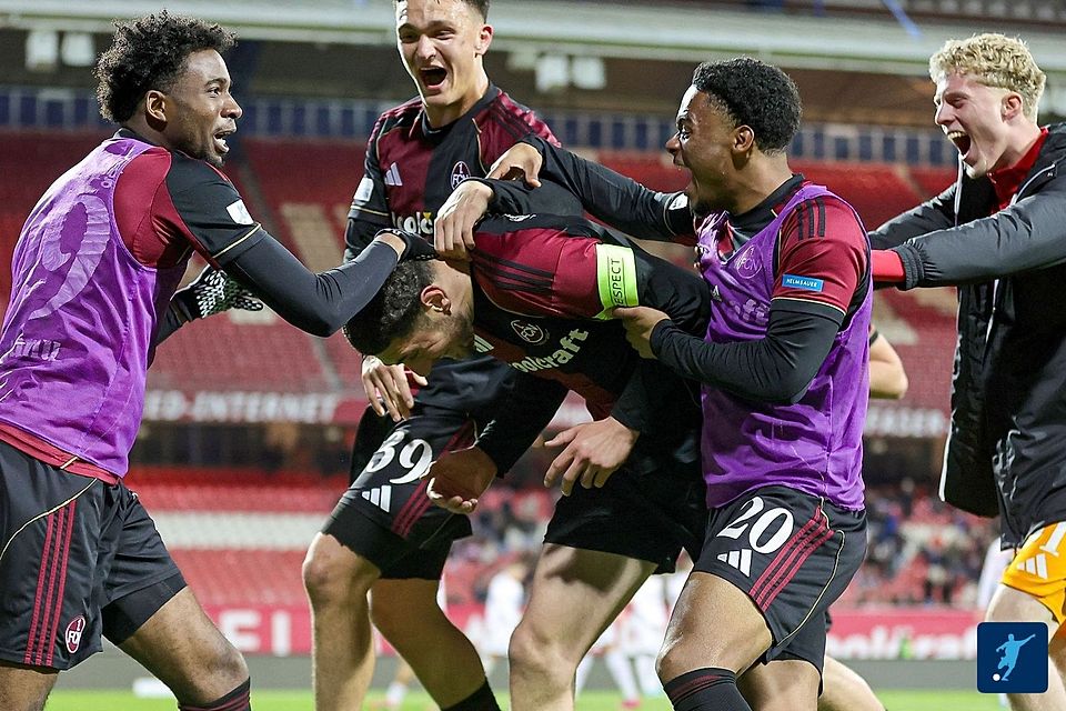 Grenzenloser Jubel herrschte nach dem deutlichen 4:1-Sieg der Nürnberger Profi-Reserve gegen die zweite Garnitur des FC Bayern München. 