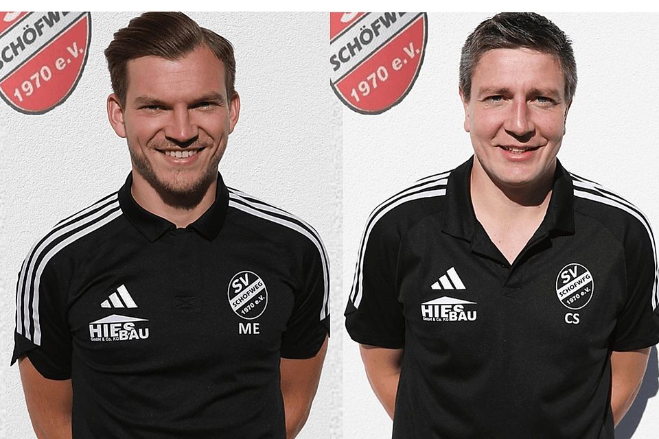 Marcel Eder (li.) und Christian Schwankl fungieren bis zum Saisonende als gleichberechtigtes Trainer-Duo des SV Schöfweg