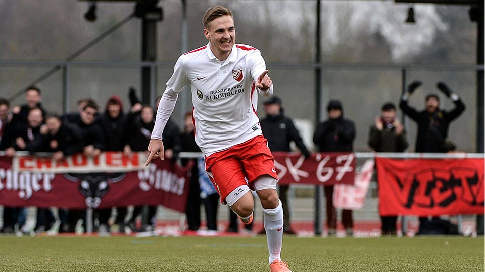 Per Traumtor in den Winkel erlöste Lukas Riglewski am Samstag den SV Heimstetten im Duell mit dem TSV Landsberg. F: Leifer
