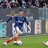 Adrian Kapralik (Holstein Kiel) vergab die Möglichkeit auf das 1:0.