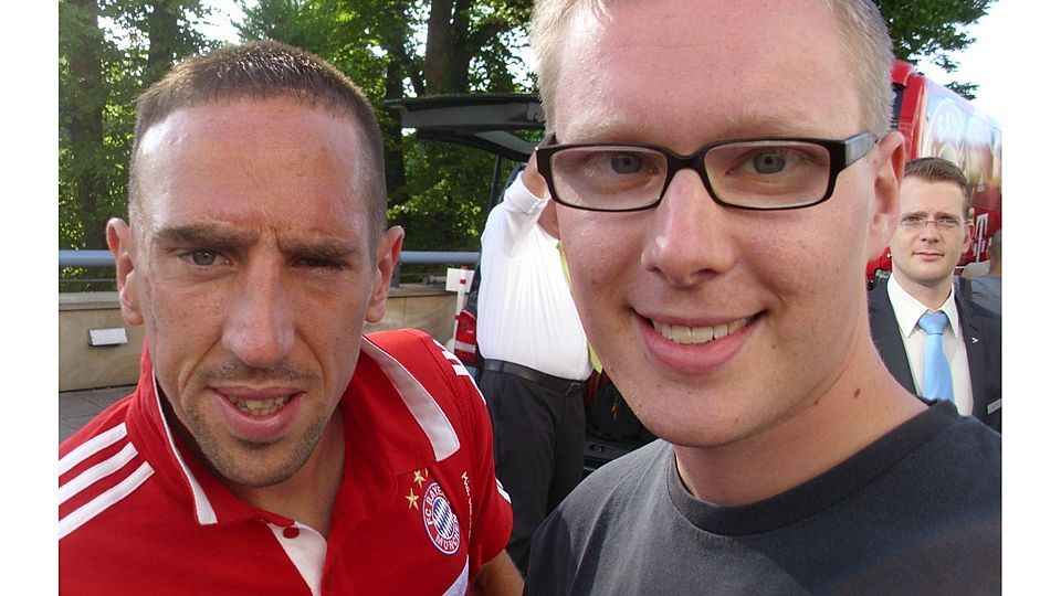 Franck Ribéry vom FC Bayern und Dennis Kurth vom TSV Wallenhorst II