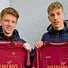Die Youngster Tom Wedegärtner (l.) und Mika Winkel gehören ab Sommer zum Kader des Landesligisten SC Melle.