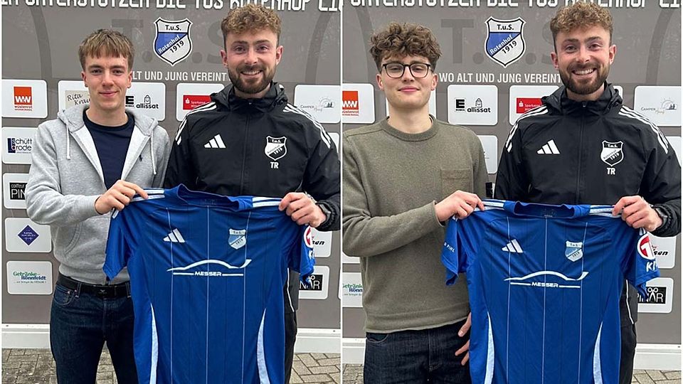 Cheftrainer Henning Knuth mit Lorenz Billerbeck (li.) und Moritz Pannek (re.).