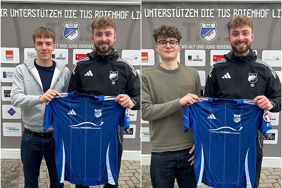 Cheftrainer Henning Knuth mit Lorenz Billerbeck (li.) und Moritz Pannek (re.).