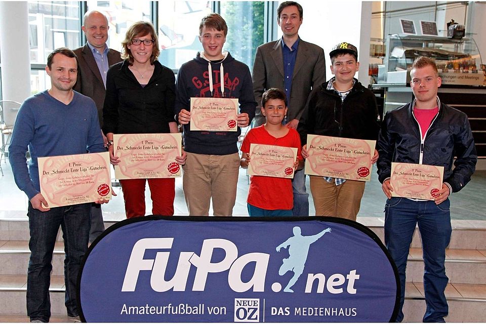 Die Gewinner der  FuPa-Schussgeschwindigkeits-Messaktion. Foto: Klaus Lindemann