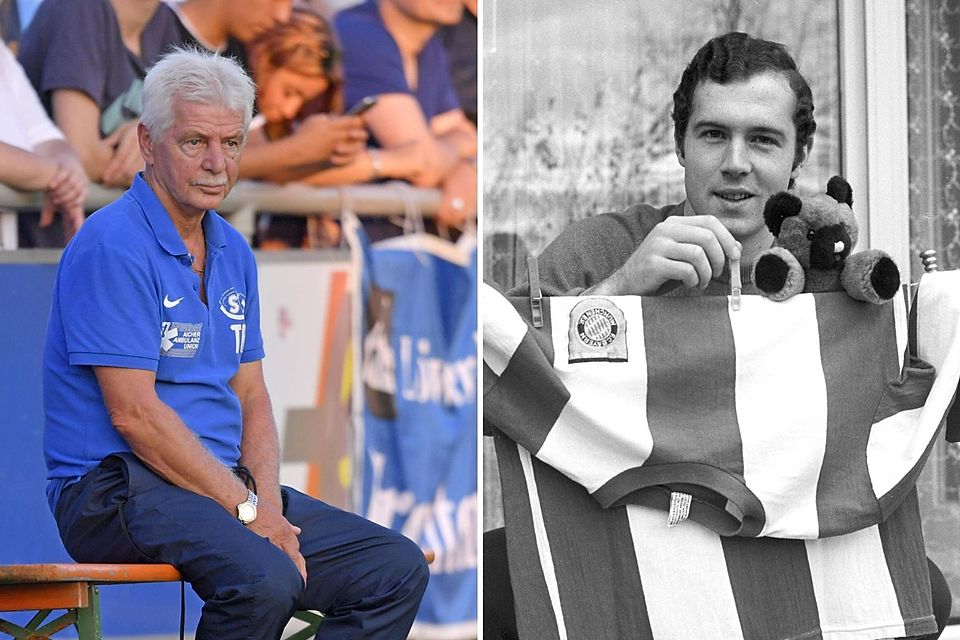Anton Plattner (l.) und Franz Beckenbauer (r.) spielten von 1967 bis 1971 gemeinsam beim FC Bayern München.