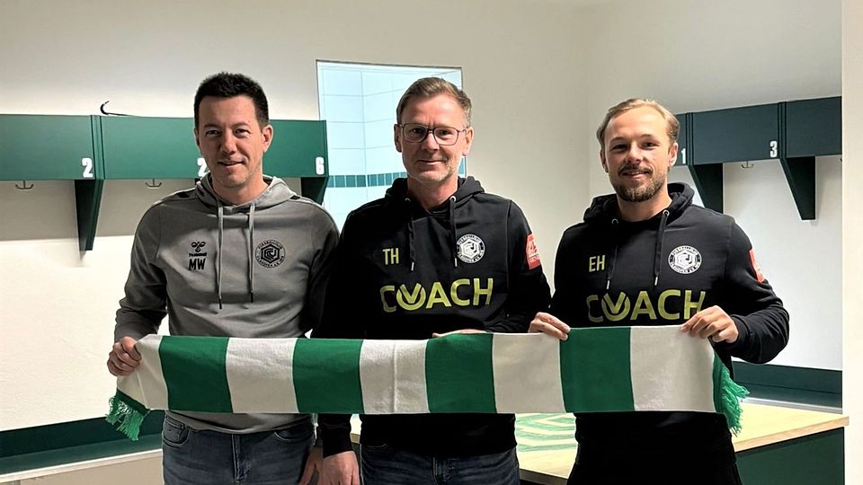 Von links nach rechts: Abteilungsleiter Marco Wellner, Co-Trainer Tino Höng, Spielercoach Elias Höng 