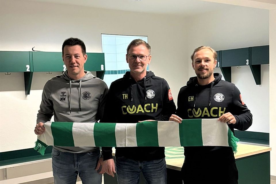 Von links nach rechts: Abteilungsleiter Marco Wellner, Co-Trainer Tino Höng, Spielercoach Elias Höng 
