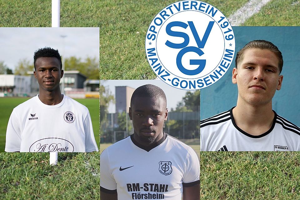 Hady Kallo, Kwafo de Graft Amoah und Kevin Wieszolek (v.l.) wechseln zum SV Gonsenheim