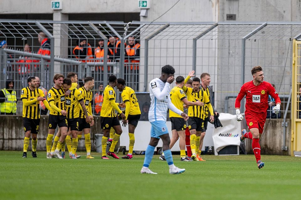 Enttäuschung bei Joseph Boyamba nach der verdienten Löwen-Niederlage gegen Dortmund II.