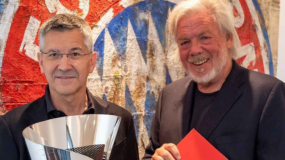 FCB-Präsident Herbert Hainer und Uwe Vaders.