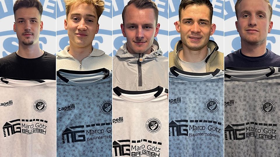 Schließen sich den SF Ursulapoppenricht an (von links): Leon Schreiner, Tizian Hammer, Paul Götz, Elias Grünwald und Alexander Bittner.