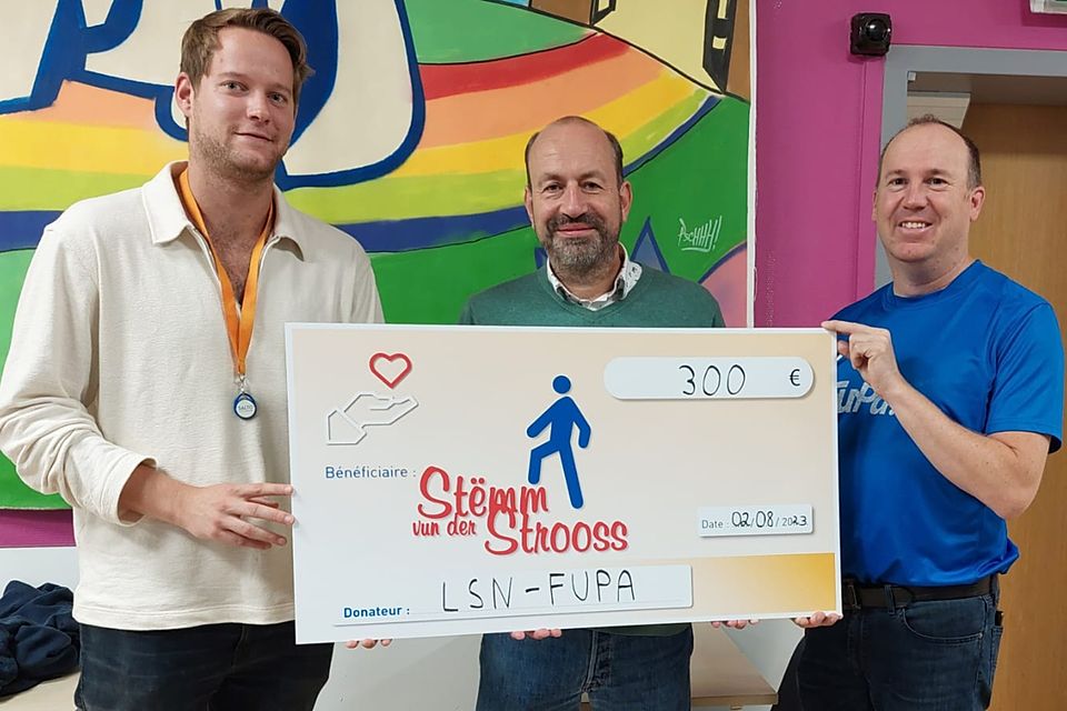 Bob Ritz (Stëmm), Laurent Schüssler und Paul Krier (LSN/FuPa)