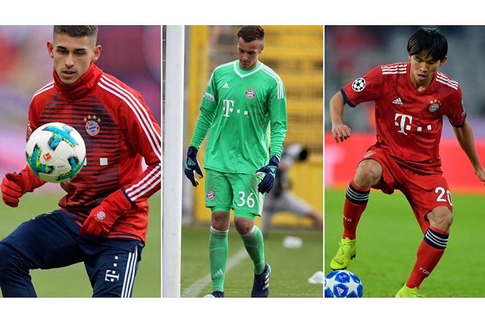 Shabani, Früchtl und Jeong (v.l.) könnten die Zukunft der Bayern-Profis sein. sampics/mis