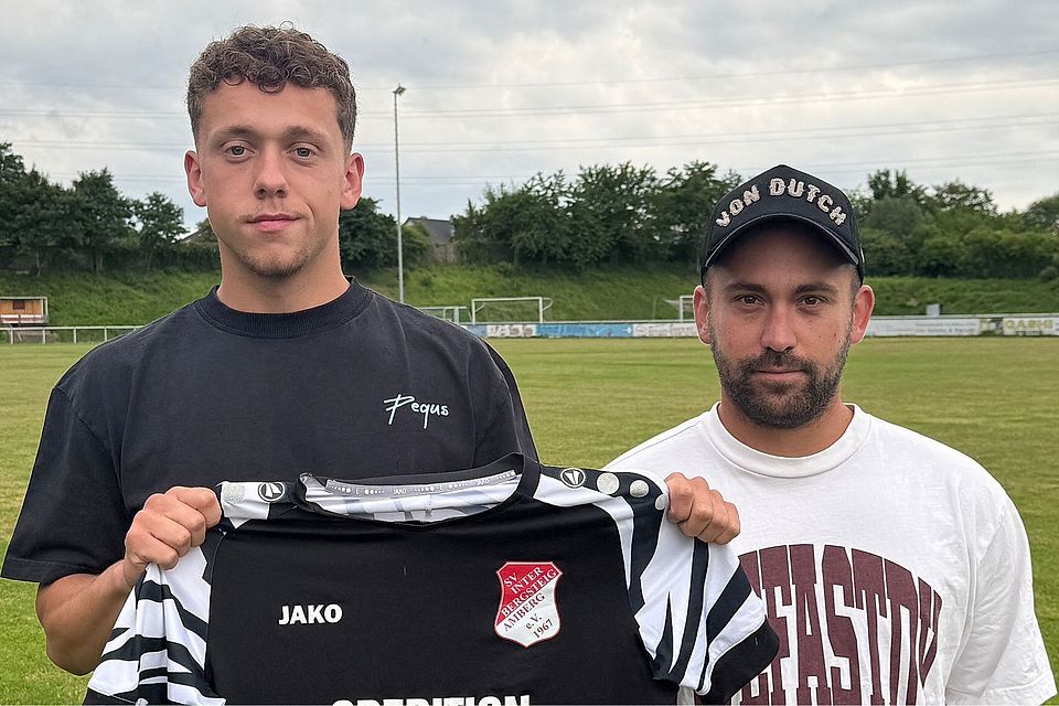 Der talentierte Noah Fellner (links) hat sich dem SV Inter Bergsteig angeschlossen, sehr zur Freude des sportlichen Leiters Nikolai Dürbeck.