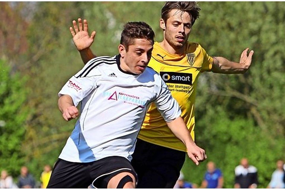 Wieder im Trikot des TSV Heimerdingen: Adrian Martone (links). Pressefoto Baumann