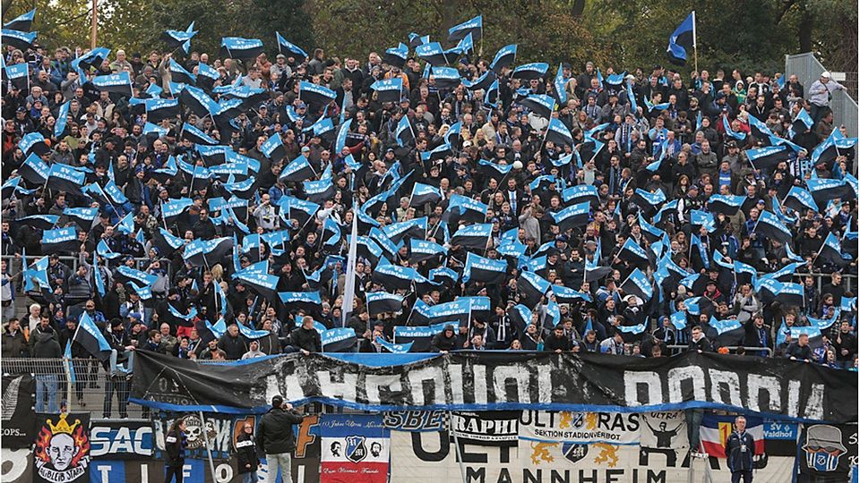 Die Waldhof-Fans durften Dank ihres Kapitäns einen knappen aber verdienten Derbysieg feiern. F: Claus-Walter Dinger