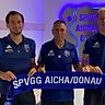 Aichas Sportlicher Leiter Matthias Moser (von links) mit dem neuen Co-Trainer Josef Grantner und Coach Stefan Knogler.