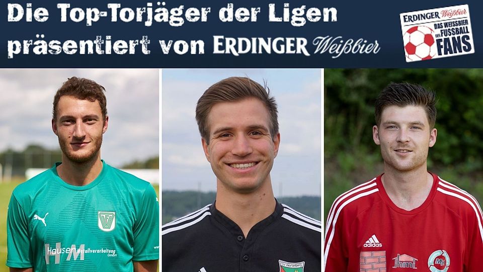 Mit einem Neunerpack am letzten Spieltag sichert sich Daniel Bauer (m.) die Torjägerkrone