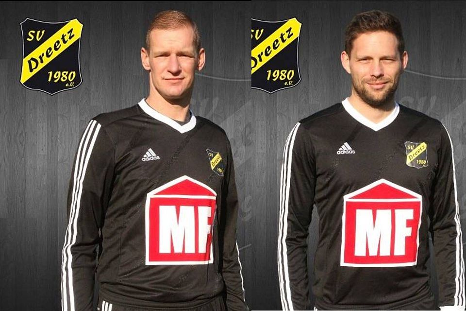 Patrick Jammrath und Matthias Haufe, die mittlerweile ihr Spielerkarriere beendet haben beim SV Dreetz und nun Schiedsrichter sind. 
