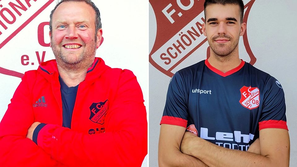 Trainieren den FC Schönau auch in der Saison 2025/26: Manfred Knobel (links) und Niklas Lais | Fotos: FC Schönau/N. Lais