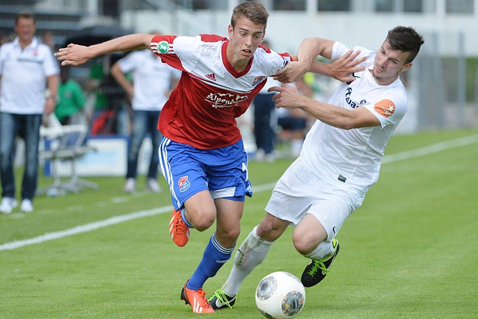Janik Haberer (links) aus Wangen schaffte es bei der SpVgg Unterhaching zum U20-Nationalspieler.	F.: Pressefoto Eibner