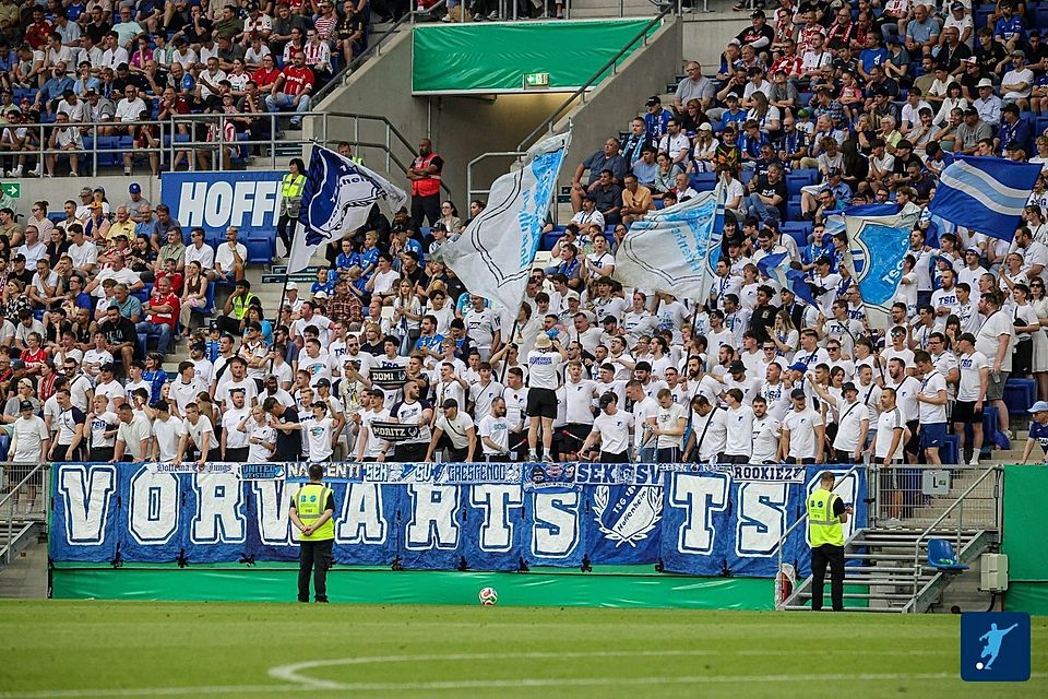 Choreo der Hoffenheim-Fans im Finale. Choreo der Hoffenheim-Fans im Finale.