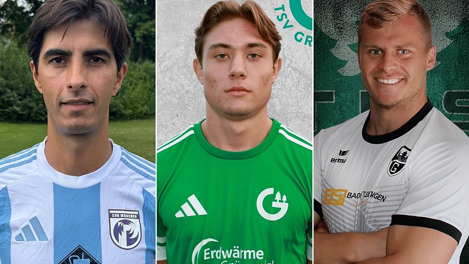 Torjäger-Alarm in den Top 20 auf FuPa Oberbayern: Ceballos, Stjepanovic und Idrizovic. (v.l.n.r.)