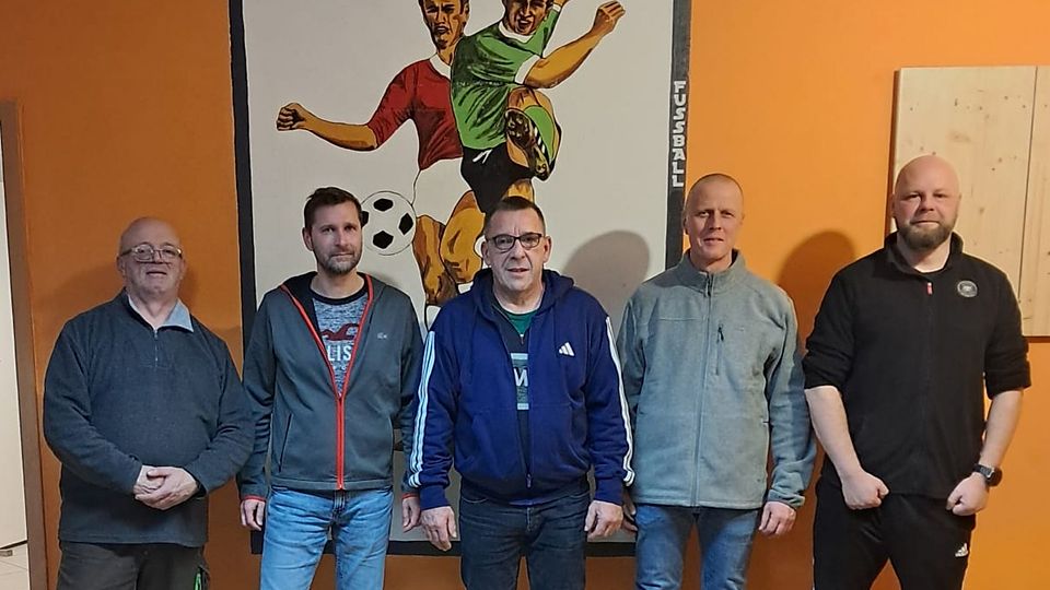 Der Vorstand des SSC Eberswalde (von links): Thomas Hein (Versorgung),  Marek Baade (2. Vorsitzender), Mike Göde (1. Vorsitzender), Thomas Schmitt (Sponsoring), Andy Wegener (Beratung).