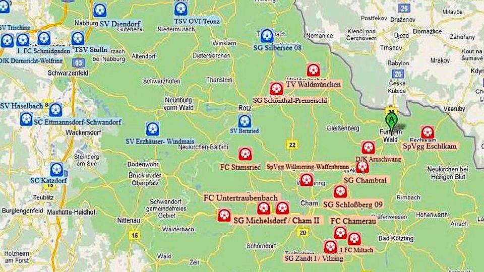 So wurden die beiden Kreisliga-Staffeln geographisch eingeteilt.